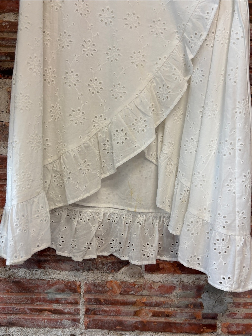 Addition Elle White Eyelet Wrap Midi Dress - Picture 7 of 7